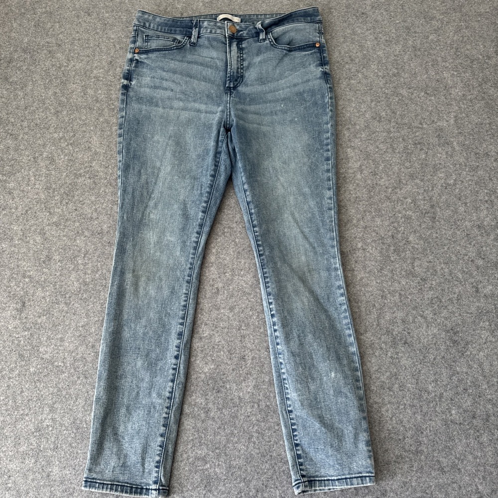 Lauren Conrad Skinny Jeans Womens 14 Blue Medium‎ Wash Mid Rise Stretch Denim